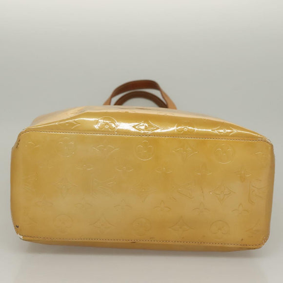 LOUIS VUITTON Monogram Vernis Reade MM Hand Bag Beige M91141 LV Auth sw1119