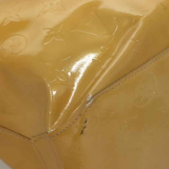 LOUIS VUITTON Monogram Vernis Reade MM Hand Bag Beige M91141 LV Auth sw1119