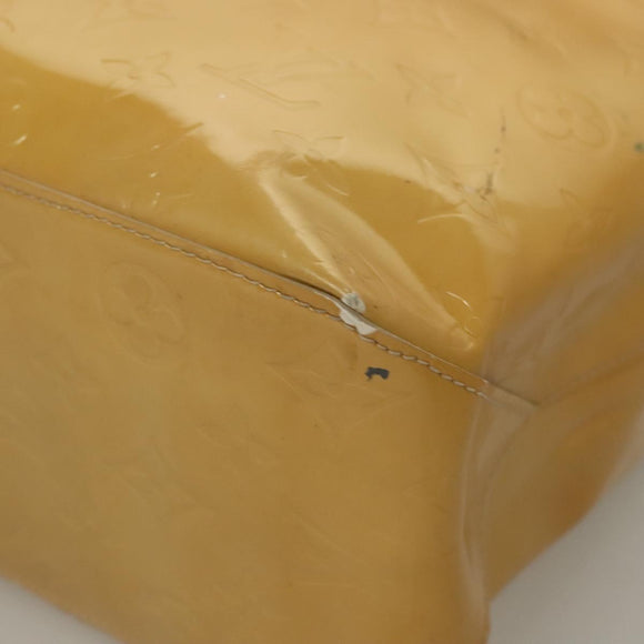 LOUIS VUITTON Monogram Vernis Reade MM Hand Bag Beige M91141 LV Auth sw1119