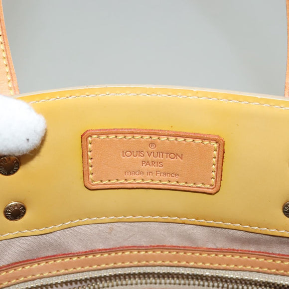LOUIS VUITTON Monogram Vernis Reade MM Hand Bag Beige M91141 LV Auth sw1119