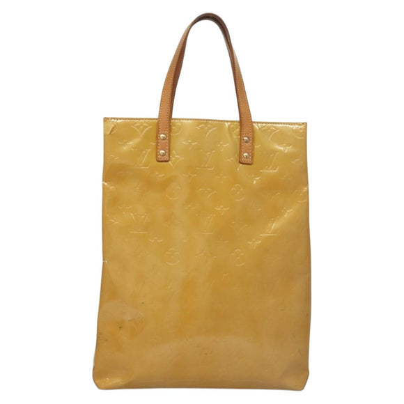 LOUIS VUITTON Monogram Vernis Reade MM Hand Bag Beige M91141 LV Auth sw1119