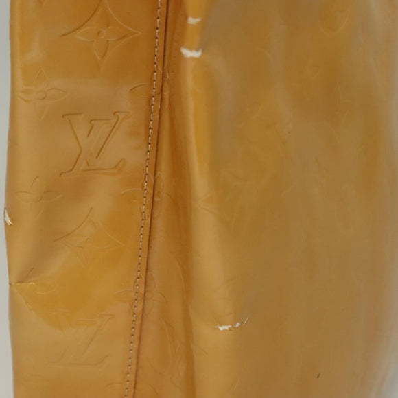 LOUIS VUITTON Monogram Vernis Reade MM Hand Bag Beige M91141 LV Auth sw1119