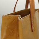 LOUIS VUITTON Monogram Vernis Reade MM Hand Bag Beige M91141 LV Auth sw1119-6