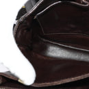 CELINE C Sulky Shoulder Bag Canvas Beige Gold Auth sw1120-19