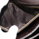 CELINE C Sulky Shoulder Bag Canvas Beige Gold Auth sw1120-22