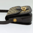 CELINE C Sulky Shoulder Bag Canvas Beige Gold Auth sw1120-4