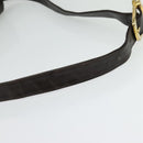 CELINE C Sulky Shoulder Bag Canvas Beige Gold Auth sw1120-7