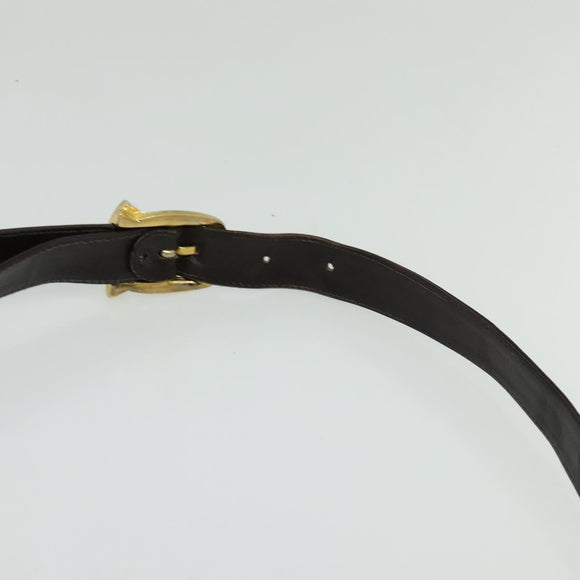 CELINE C Sulky Shoulder Bag Canvas Beige Gold Auth sw1120