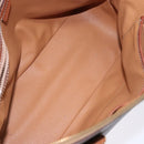 CELINE Macadam Canvas Hand Bag PVC Leather Brown Gold Auth sw1125-10