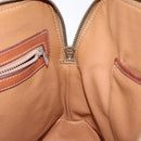 CELINE Macadam Canvas Hand Bag PVC Leather Brown Gold Auth sw1125-20