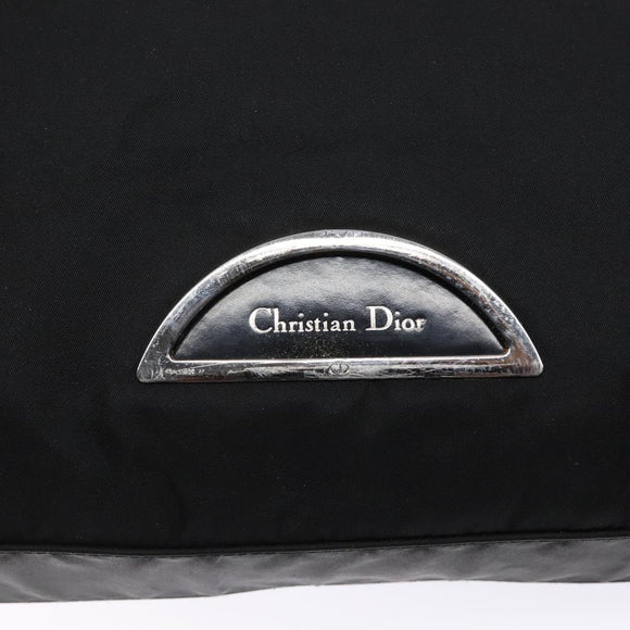 Christian Dior Maris Pearl Tote Bag Nylon Black Auth sw1127