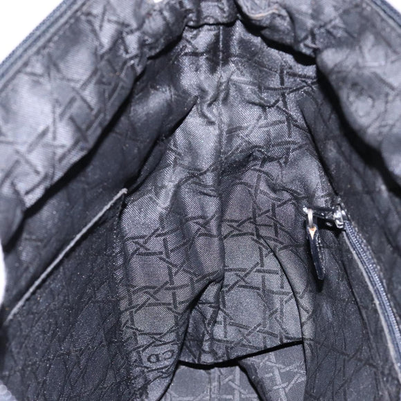 Christian Dior Maris Pearl Tote Bag Nylon Black Auth sw1127