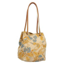 LOEWE Shoulder Bag Canvas Beige Gold Auth sw1129-1