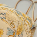 LOEWE Shoulder Bag Canvas Beige Gold Auth sw1129-14