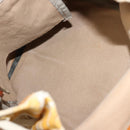 LOEWE Shoulder Bag Canvas Beige Gold Auth sw1129-10