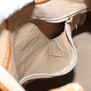 LOEWE Shoulder Bag Canvas Beige Gold Auth sw1129-12