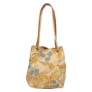 LOEWE Shoulder Bag Canvas Beige Gold Auth sw1129-13