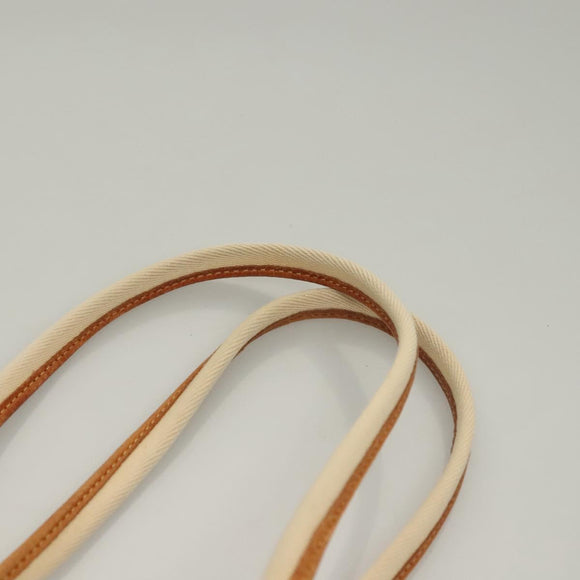 LOEWE Shoulder Bag Canvas Beige Gold Auth sw1129