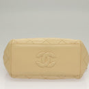CHANEL Matelasse Chain Shoulder Bag Lamb Skin Beige Gold CC Auth sw1131-5