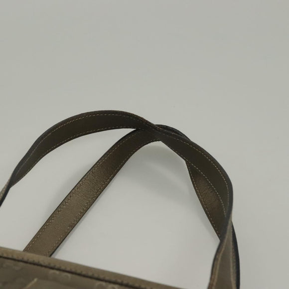 GUCCI GG Implementation Tote Bag PVC Khaki Silber 211138 Auth sw1132