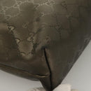 GUCCI GG Implementation Tote Bag PVC Khaki Silber 211138 Auth sw1132-15