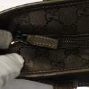 GUCCI GG Implementation Tote Bag PVC Khaki Silber 211138 Auth sw1132-20