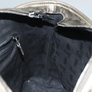 GUCCI GG Implementation Tote Bag PVC Khaki Silver 211138 Auth sw1132-22