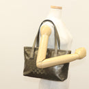 GUCCI GG Implementation Tote Bag PVC Khaki Silber 211138 Auth sw1132-25