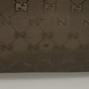 GUCCI GG Implementation Tote Bag PVC Khaki Silber 211138 Auth sw1132-3