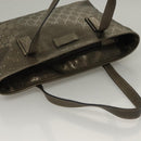 GUCCI GG Implementation Tote Bag PVC Khaki Silver 211138 Auth sw1132-9