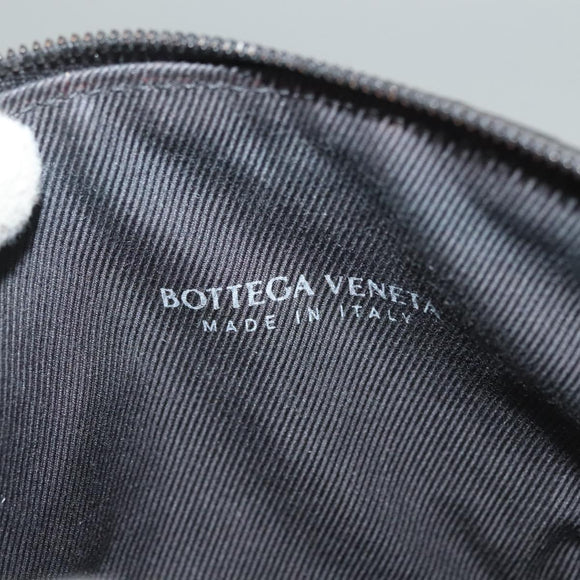 BOTTEGA VENETA INTRECCIATO Pouch Leather Black Auth sw1135