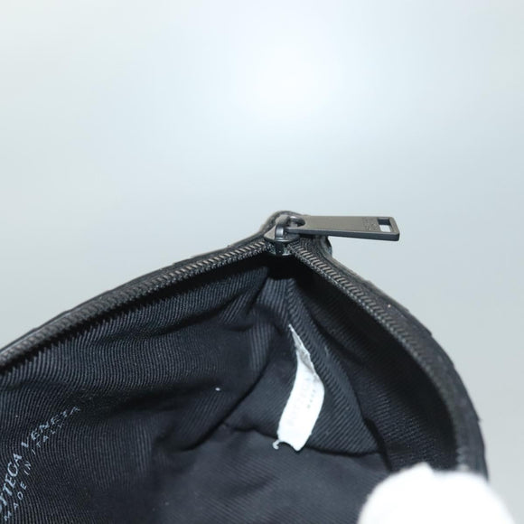 BOTTEGA VENETA INTRECCIATO Pouch Leather Black Auth sw1135