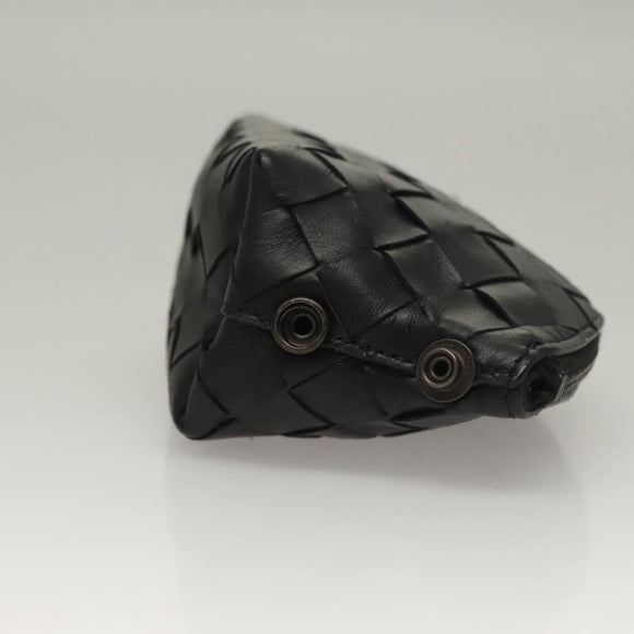 BOTTEGA VENETA INTRECCIATO Pouch Leather Black Auth sw1135