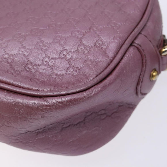 GUCCI Micro GG Canvas Guccissima Bag Leather Pink Gold 309538 Auth sw1136