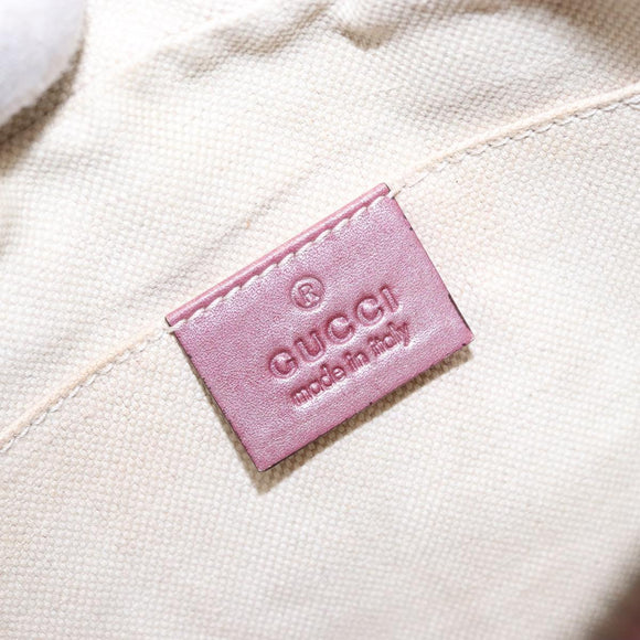 GUCCI Micro GG Canvas Guccissima Bag Leather Pink Gold 309538 Auth sw1136
