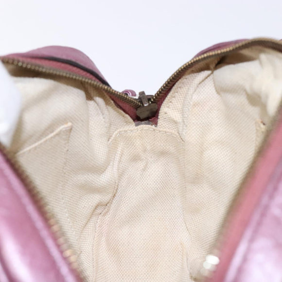 GUCCI Micro GG Canvas Guccissima Bag Leather Pink Gold 309538 Auth sw1136