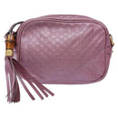 GUCCI Micro GG Canvas Guccissima Bag Leather Pink Gold 309538 Auth sw1136-13