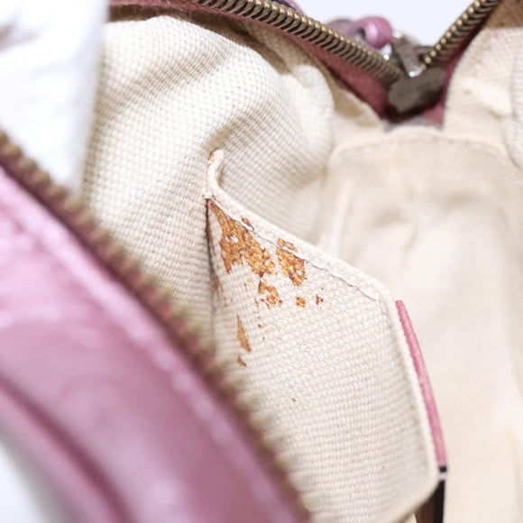 GUCCI Micro GG Canvas Guccissima Bag Leather Pink Gold 309538 Auth sw1136