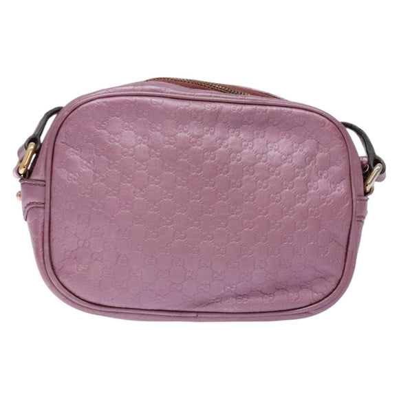 GUCCI Micro GG Canvas Guccissima Bag Leather Pink Gold 309538 Auth sw1136