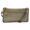 LOEWE Shoulder Pouch Leather Gold Auth sw1137-1