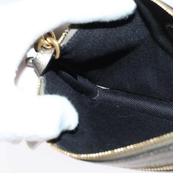 LOEWE Shoulder Pouch Leather Gold Auth sw1137