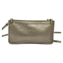 LOEWE Shoulder Pouch Leather Gold Auth sw1137-2