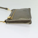 LOEWE Shoulder Pouch Leather Gold Auth sw1137-3