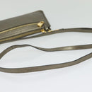 LOEWE Shoulder Pouch Leather Gold Auth sw1137-7