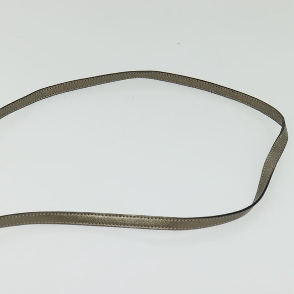 LOEWE Shoulder Pouch Leather Gold Auth sw1137