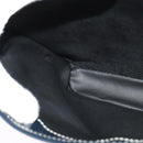 SAINT LAURENT Y Cut Shoulder Bag Leather Navy Gold Auth sw1140V-21