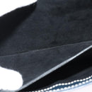 SAINT LAURENT Y Cut Shoulder Bag Leather Navy Gold Auth sw1140V-22