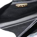 SAINT LAURENT Y Cut Shoulder Bag Leather Navy Gold Auth sw1140V-23