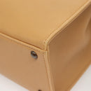CHANEL Chain Tote Bag Leather Beige CC Auth sw1141-13