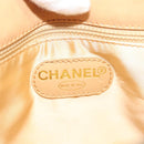 CHANEL Chain Tote Bag Leather Beige CC Auth sw1141-16